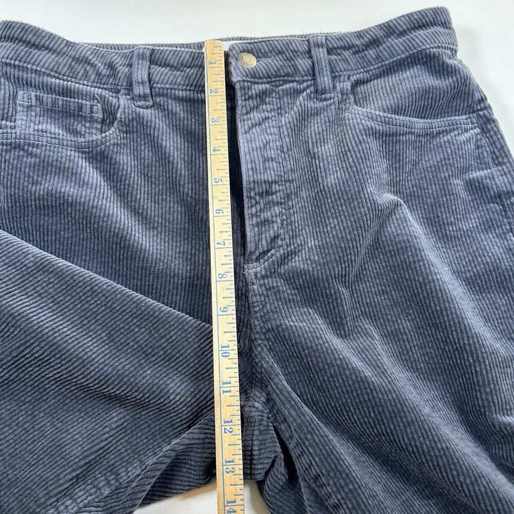 LOFT Blue Grey Corduroy Straight Leg Raw Hem Cropped Pants Womens Size 10/ 30" - Picture 10 of 14